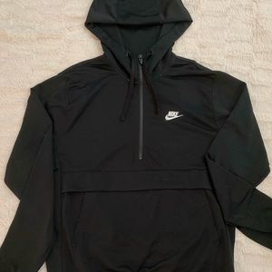 black nike half zip hoodie
